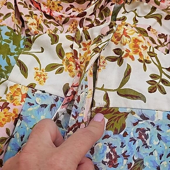 ASOS Twill Sweetheart Mini Tea Dress in Mixed Floral Print Size 10 - Picture 7 of 8